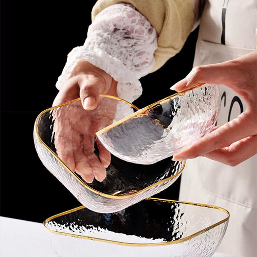 璃说疏影方形锤纹碗大中小240-800ml 商品图3