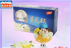 【秒杀价11.5元/盒】美丰星花小杯香草味雪糕（家庭装）(45G×6杯)