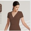 《5送2 10送5》哈瓦塔 瑜伽无尺码夏季裸感高弹运动上衣一码通短袖带胸垫 商品缩略图8