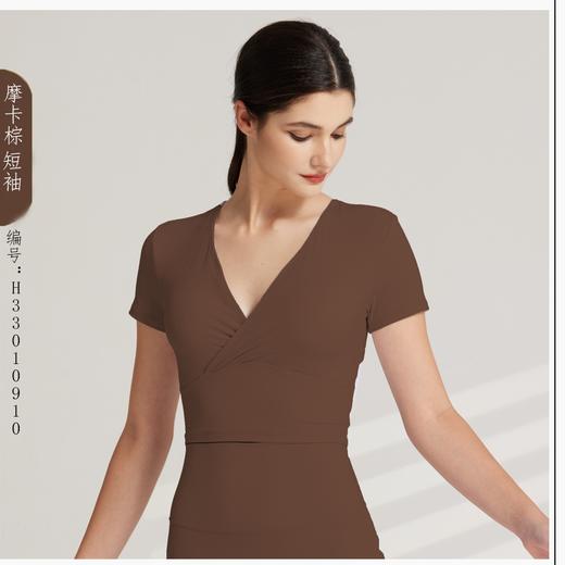 《5送2 10送5》哈瓦塔 瑜伽无尺码夏季裸感高弹运动上衣一码通短袖带胸垫 商品图8