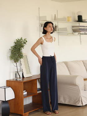 HeyDress冰丝阔腿裤女夏季高腰宽松显瘦针织直筒裤休闲百搭裤子