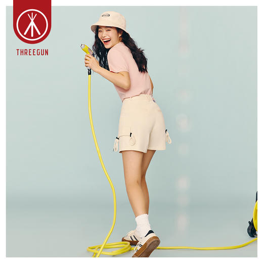 Threegun三枪 【高支水光棉】圆领女士短袖T恤-24124A011 商品图2