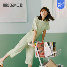 Threegun三枪 【爽滑密棉】圆领短袖中裤女士家居套家居服-82248D011