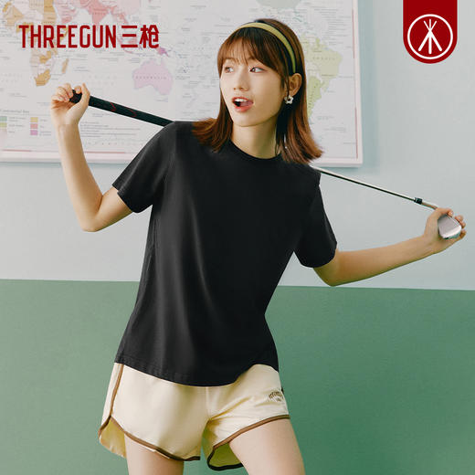 Threegun三枪 【水柔棉】圆领女士短袖T恤-24236A011 商品图7