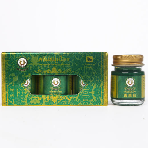 泰国进口稻穗青草膏清凉油风油精蚊虫叮咬止痒晕车提神 15g*3瓶 商品图4