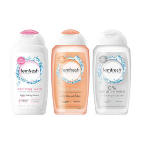 【秒杀99元3件】femfresh芳芯女性护理清洁液系列250ml 清爽不黏腻女性护理私密更添养护 111995/111996/117722
