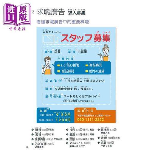 【中商原版】图解表列日商公司*常用日语单字 职场单字、实用词汇、范例短句 日语学习 台版 原版图书教材教辅参考工具书  商品图1