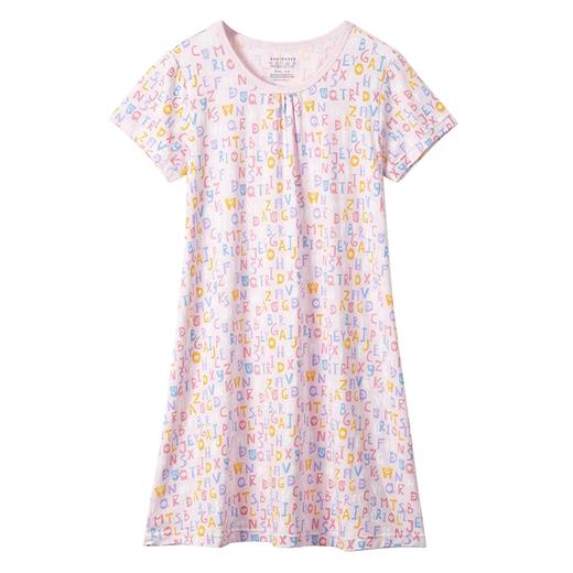 【抽象字母莫代尔】SCHIESSER舒雅童装莫代尔睡裙夏新款印花女童家居连衣裙中大童睡衣中裙3F/20884D 商品图4