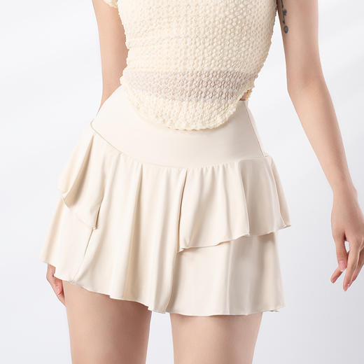 跃牌【禅语梵心系列】新款防走光运动羽毛球网球跑步高腰A字半身裙 F2239 商品图0