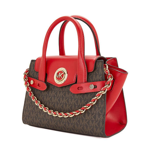 Michael Kors  女士拼色手提包 30T0GNMM0B-BRNBRTRED 商品图4