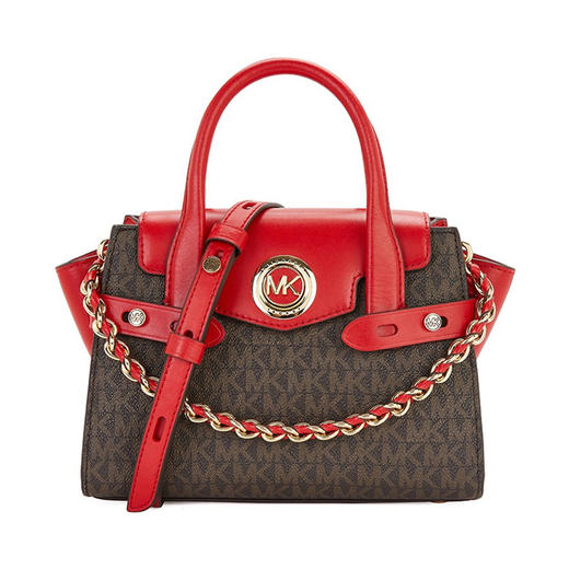 Michael Kors  女士拼色手提包 30T0GNMM0B-BRNBRTRED 商品图0