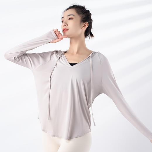 跃牌【禅语梵心系列】新品连帽防晒防紫外线速干跑步透气凉感瑜伽服罩衫F2274（不带胸垫） 商品图11