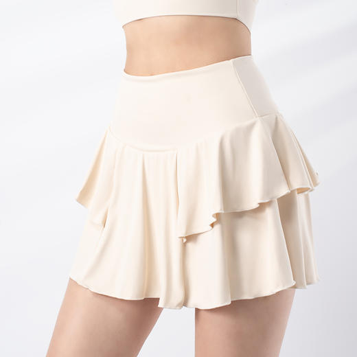 跃牌【禅语梵心系列】新款防走光运动羽毛球网球跑步高腰A字半身裙 F2239 商品图2