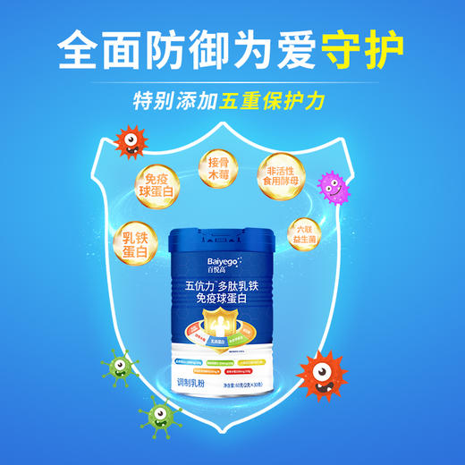 百悦高五伉力多肽乳铁免疫球蛋白粉30条/罐【拍1发2】 商品图3