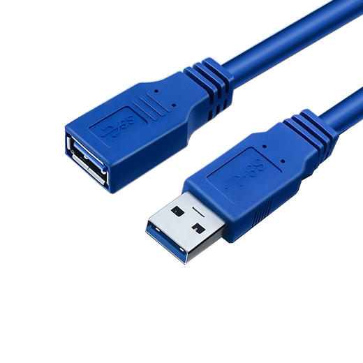 严选usb3.0延长线公对母包头A/F数据加长线电脑鼠标键盘U盘蓝色5米 商品图0