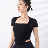 跃牌【禅语梵心系列】新款百搭固定式胸垫透气健身瑜伽服短袖 F2236（一体式胸垫） 商品缩略图8