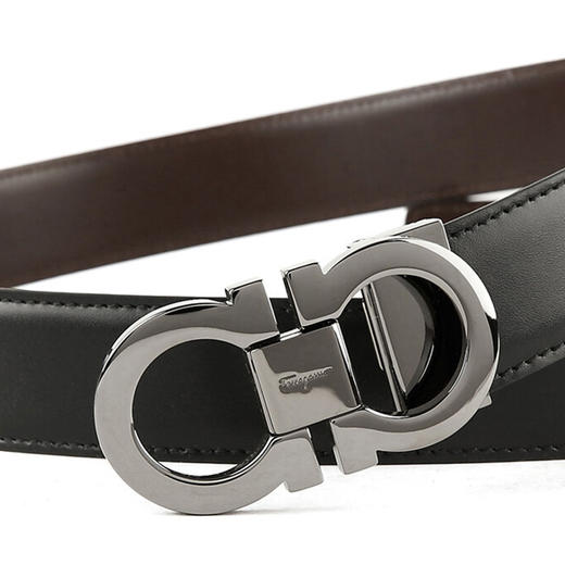 SALVATORE FERRAGAMO 男士黑色牛皮腰带 67-9535-644557【包装随机，部分无包装盒】 商品图2