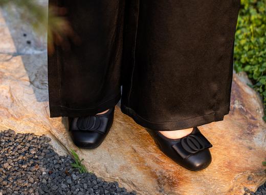 🔥【现货秒杀】软底高跟豆豆鞋👠轻便舒适全牛皮包裹一脚蹬 商品图7