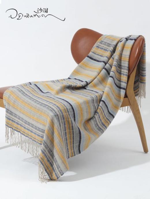 西藏手工艺氆氇羊绒披肩SJF95P554B 商品图5