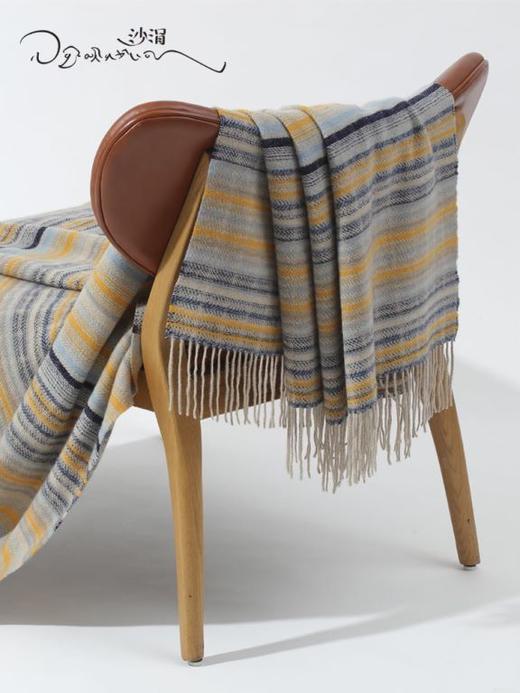 西藏手工艺氆氇羊绒披肩SJF95P554B 商品图4