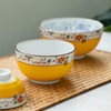 日本进口美浓烧黄彩小梅系列植物花卉家用陶瓷料碟饭碗面碗汤碗圆盘【不支持补差，非质量问题不退不换】S 商品缩略图2