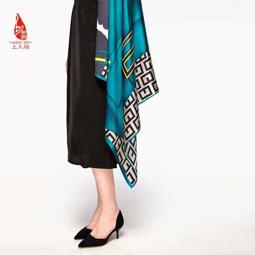 SAINTJOY/上久楷真丝方巾100%桑蚕丝FJS22011莫兰迪 商品图6