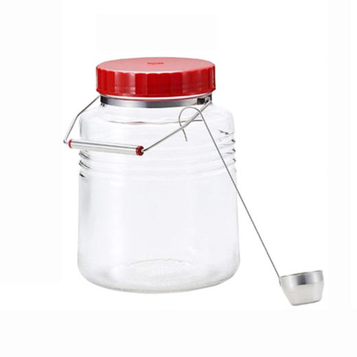 日本进口Aderia密封储物罐厨房储物 红盖3件套密封罐  家用青梅酒瓶 商品图0