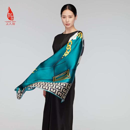 SAINTJOY/上久楷真丝方巾100%桑蚕丝FJS22011莫兰迪 商品图2