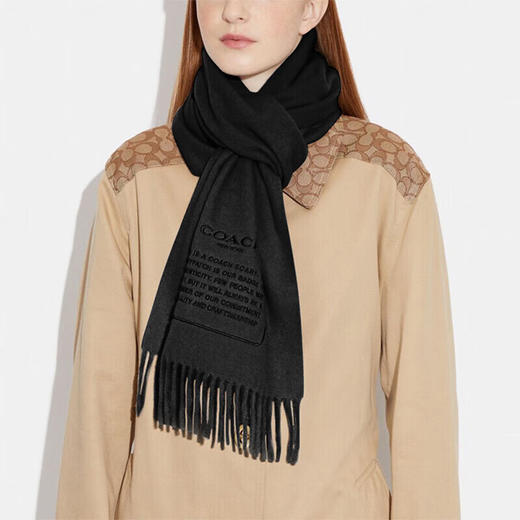 COACH 黑色女士围巾 CB685BLKONE 商品图3