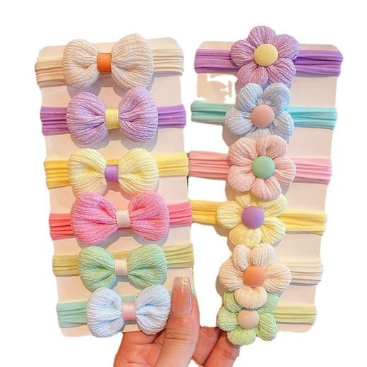 【9.9包邮】6件套儿童毛巾圈发绳不伤发可爱扎头绳弹性好扎马尾皮筋 商品图5