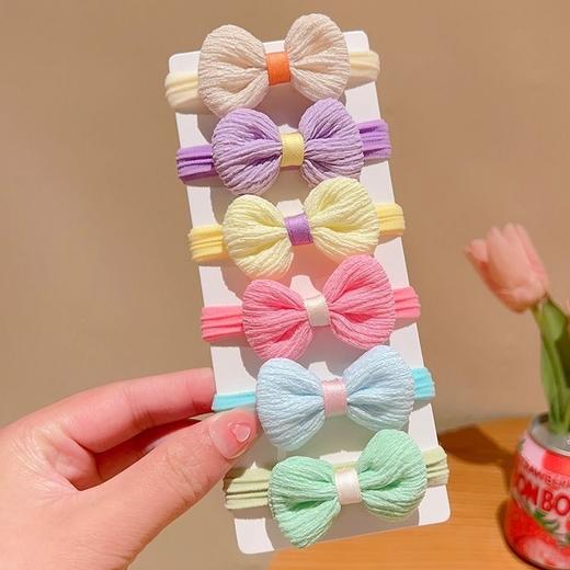 【9.9包邮】6件套儿童毛巾圈发绳不伤发可爱扎头绳弹性好扎马尾皮筋 商品图6