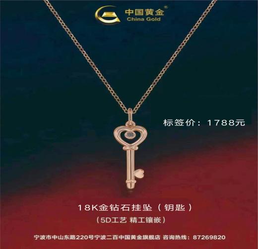 中国黄金  18K金钻石项链 商品图0