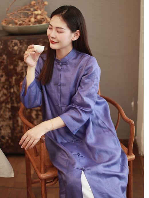 【抖音专属】改良中式连衣裙（20705277-苍苍） 商品图1