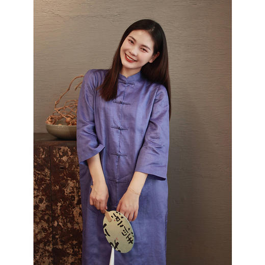 【抖音专属】改良中式连衣裙（20705277-苍苍） 商品图2