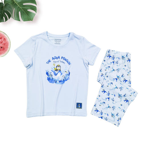 【印花莫代尔】SCHIESSER舒雅童装男童短袖七分裤莫代尔家居套装3B/20856H 商品图0