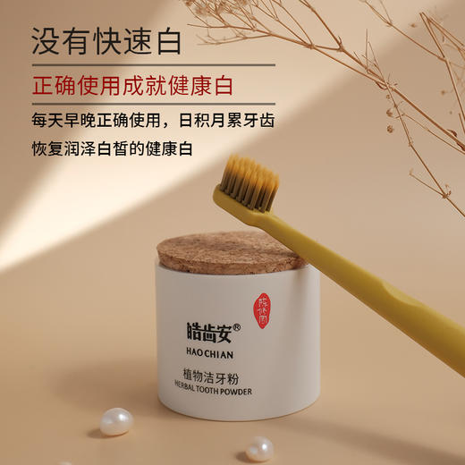 【陈修园·百年古方】皓齿安植物洁牙粉 多规格可选【套组牙刷颜色随机】 商品图5