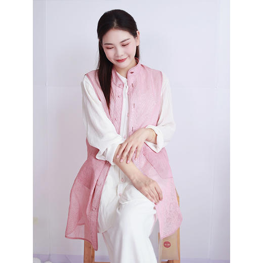 【抖音专属】马甲（22704151-条纹红） 商品图0