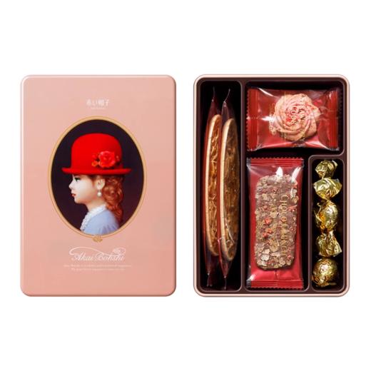 红帽子巧克力什锦饼干嫩粉色礼盒67.1g/盒 商品图0