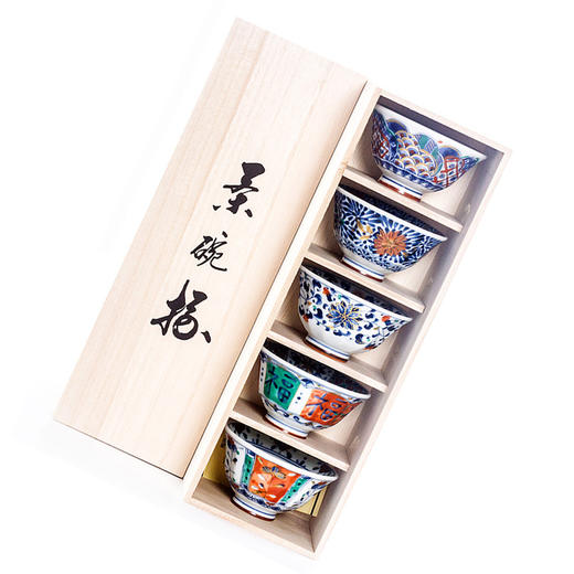 日本和蓝古伊万里花浪漫饭碗陶瓷盘子大深菜盘家用餐具礼盒套装 商品图0