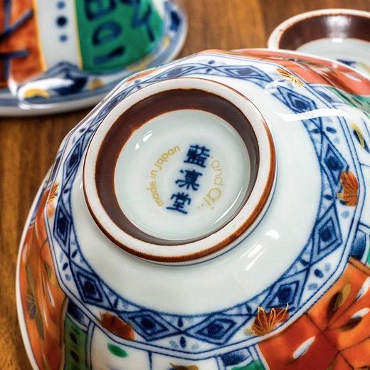 日本和蓝古伊万里花浪漫饭碗陶瓷盘子大深菜盘家用餐具礼盒套装 商品图4