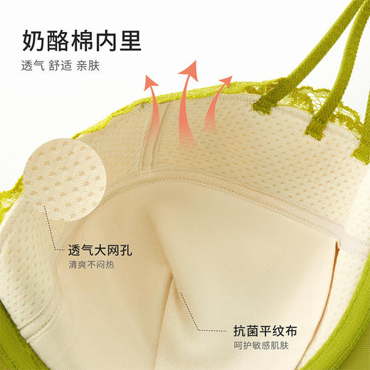 【38宠爱·买三免一】[云扇贝壳杯]大胸显大蕾丝挺拔聚拢圆润上托文胸女 商品图3