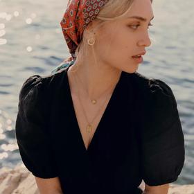 北京仓｜Louise Damas-Gyptis Pendant-雕刻 金色 项链［法国设计师］