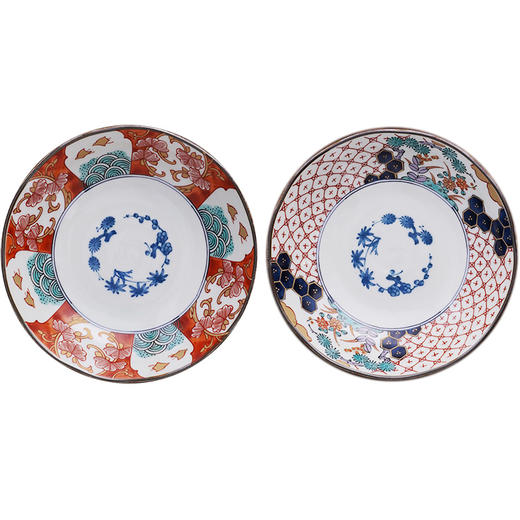 日本美浓烧宫廷风染锦松竹梅餐盘菜盘家用饭碗古伊万里染錦5入碗10.5*5.5cm 商品图4