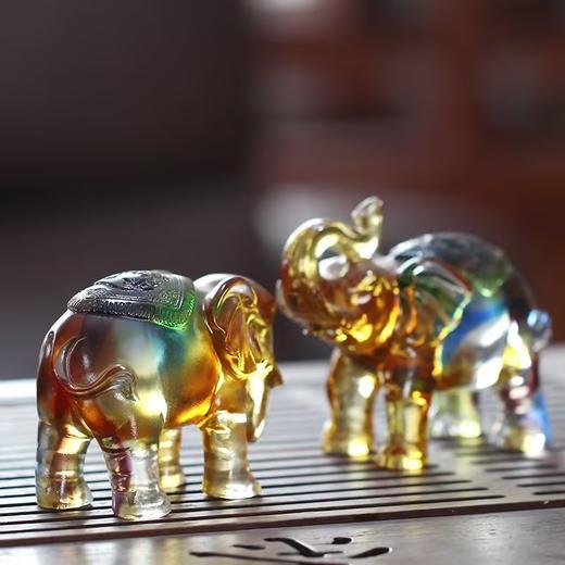 福缘琉璃-大象创意家居装饰摆件招吉财进宝祥如意象（对） 商品图3