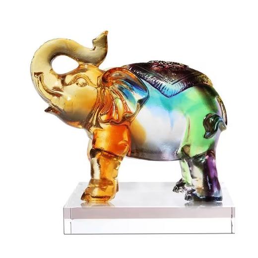 福缘琉璃-大象创意家居装饰摆件招吉财进宝祥如意象（对） 商品图2