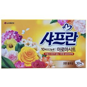 舒福蓝抽取式柔顺剂木棉花香30张샤프란 유연제 시트형 코튼 블로섬