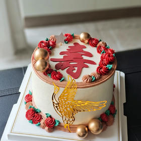 【花意祝寿】ins风高级感祝寿蛋糕