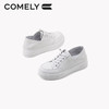 康莉KKF3A569厚底板鞋女新款轻便增高免系带休闲舒适百搭小白鞋 商品缩略图1