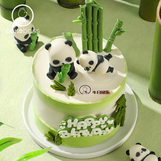 竹林萌耍”可爱熊猫蛋糕 商品图1