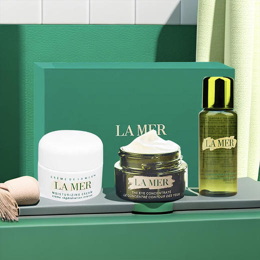 【春季焕新】【全球购-送礼盒礼袋】LAMER海蓝之谜三件套（精萃水30ml+眼霜5ml+经典面霜7ml）/（精萃水30ml+洗面奶30ml+经典面霜7ml）·现货速达 商品图1
